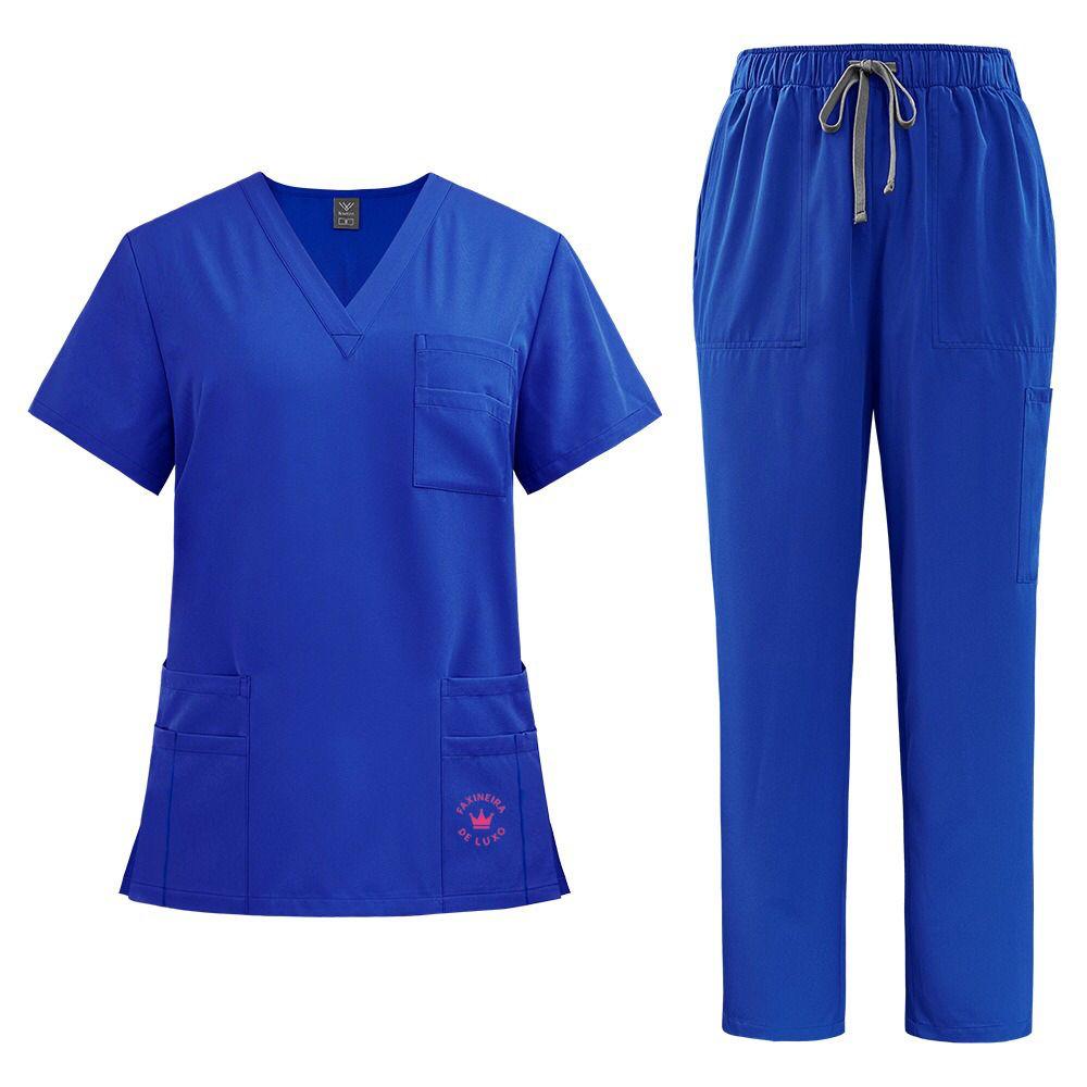 Uniforme Faxineira de Luxo Azul